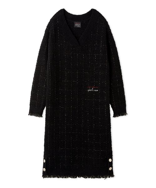 JOEL ROBUCHON】ツイードモコVネックワンピース(508625150)｜阪急