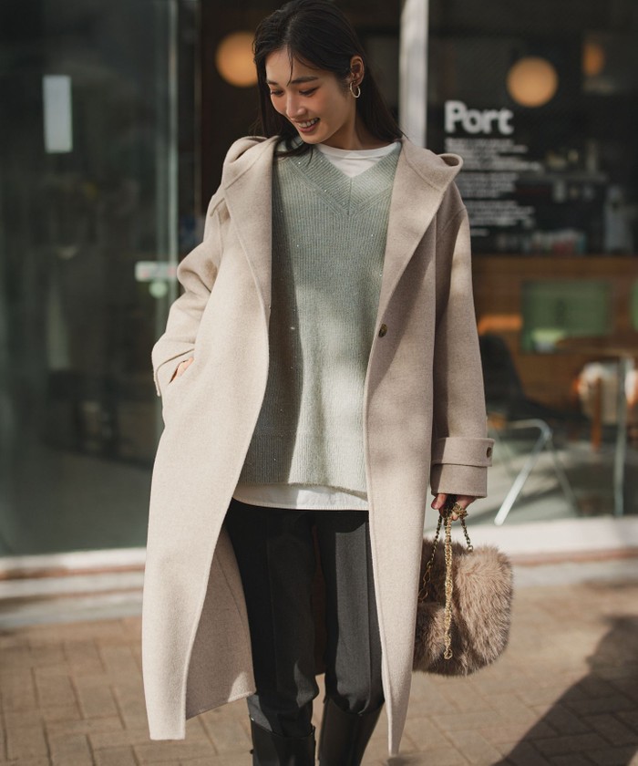 モヘヤミックススパングル Vネック ニット(508644123)｜阪急百貨店公式