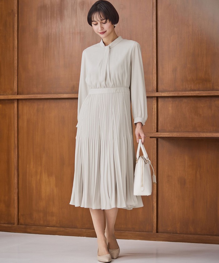 洗える】クリスタルアムンゼン ウエスト切り替え ワンピース(508644124