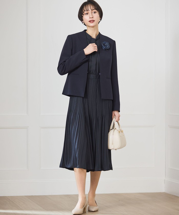 洗える】クリスタルアムンゼン ウエスト切り替え ワンピース(508644124