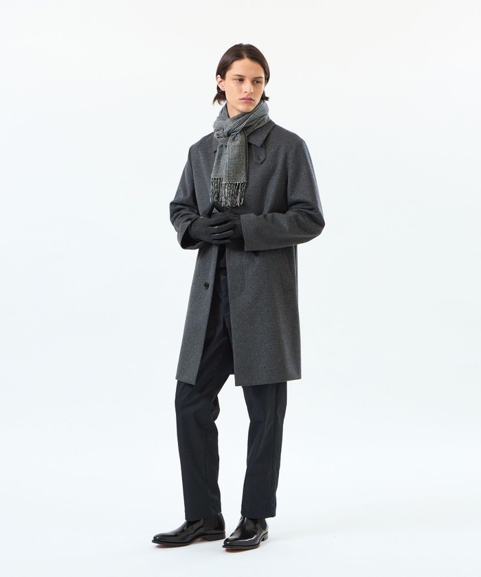 ウォッシャブルウールカシミヤ ブリティッシュチェックマフラー