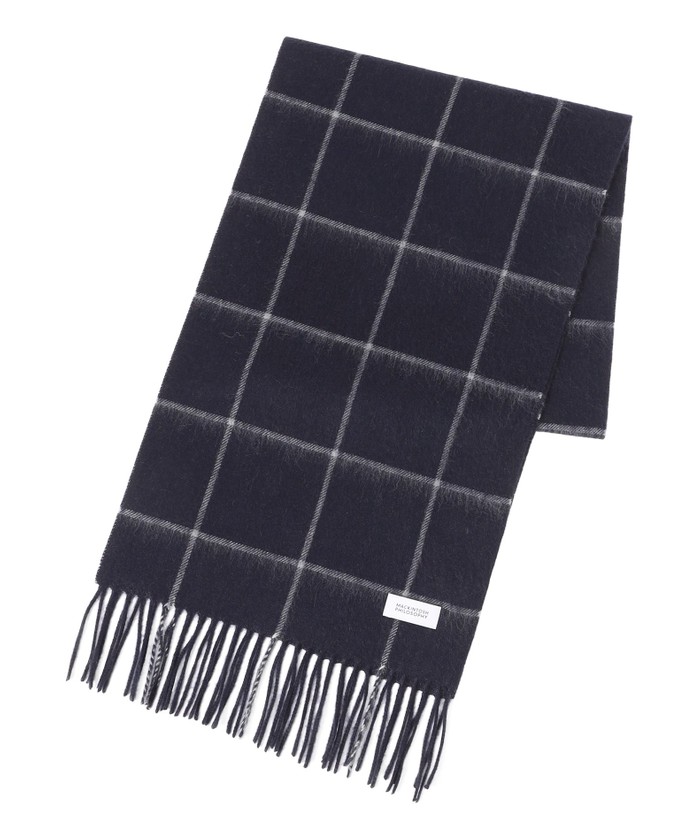 ウォッシャブルウールカシミヤ ブリティッシュチェックマフラー