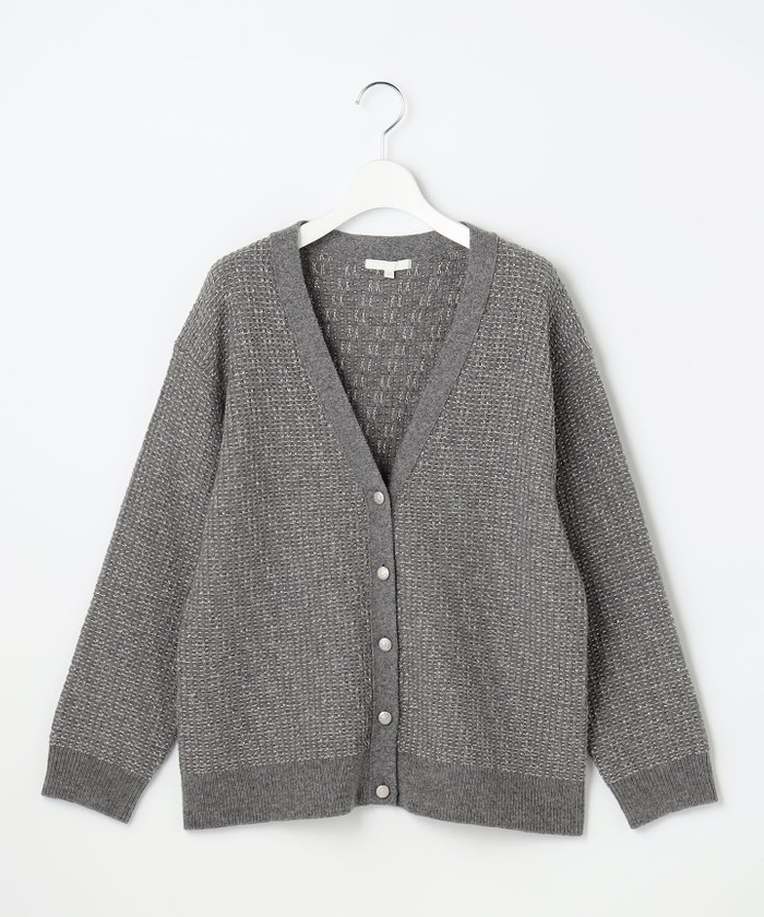 SHIHOさん着用】ラメツイード カーディガン(508649343)｜阪急百貨店