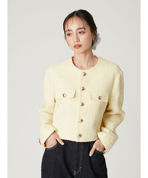 クロップドツイードジャケット(508650193)｜阪急百貨店公式通販サイト