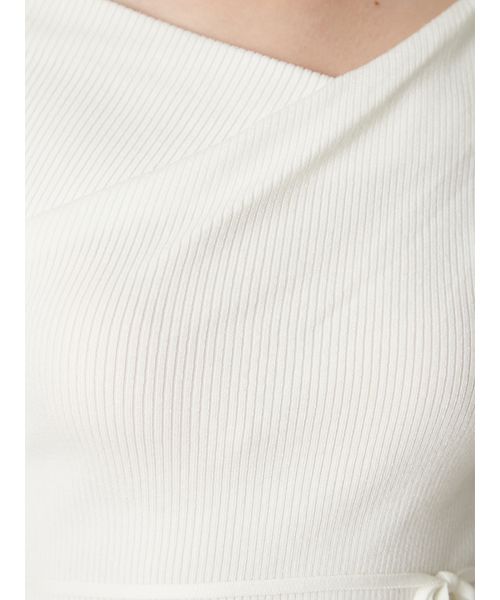 シルクブレンドアシメデコルテドレープリブニット(508650210)｜阪急