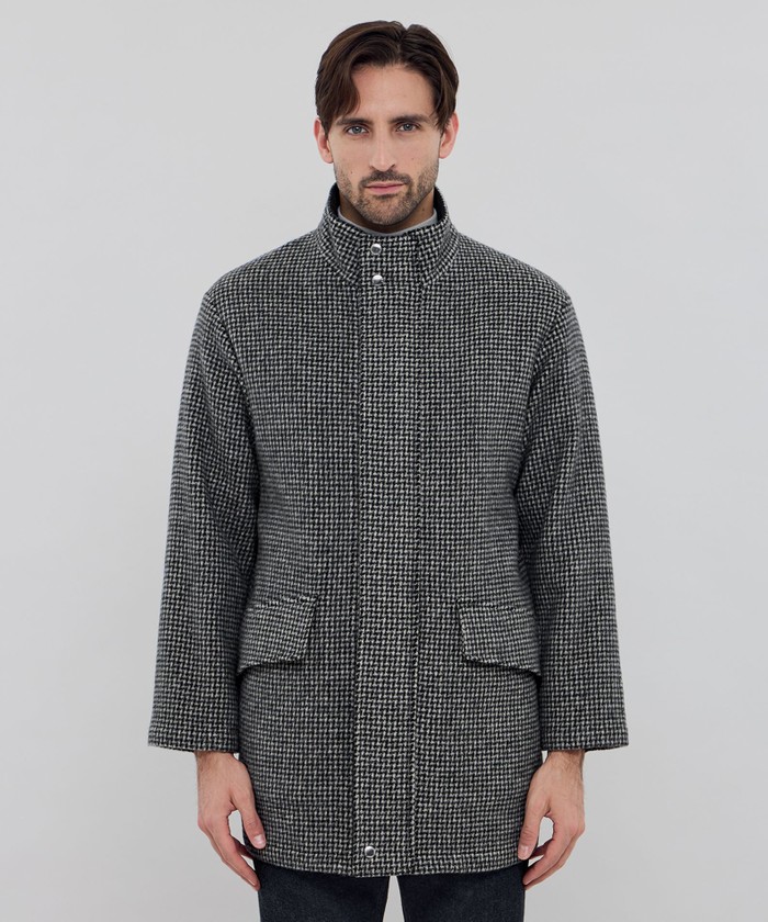 HEAT TWEED】【Ettrick】ヒートツイードスタンドカラーブルゾン