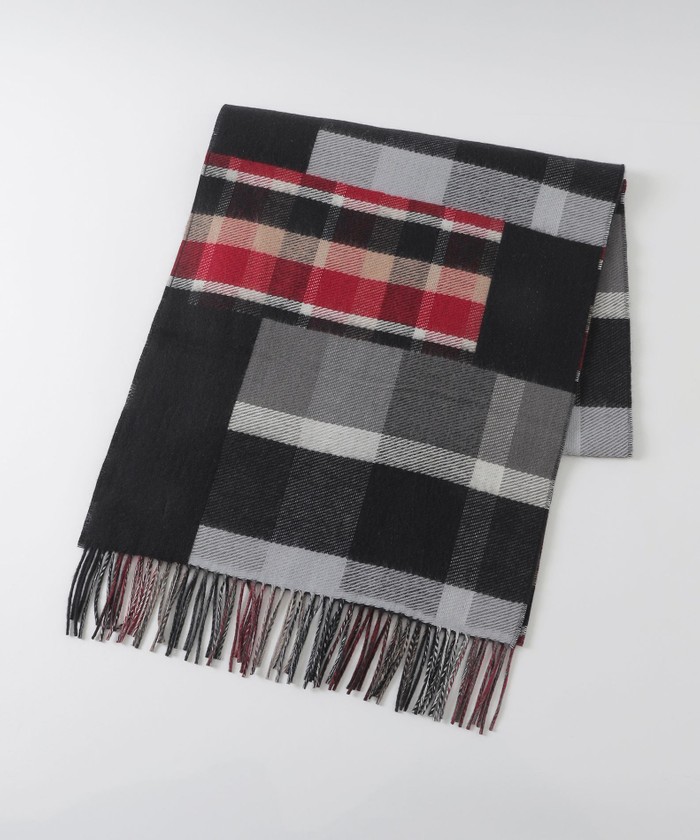 渋谷店・WEB限定】パッチワークランダムチェックマフラー(508622308