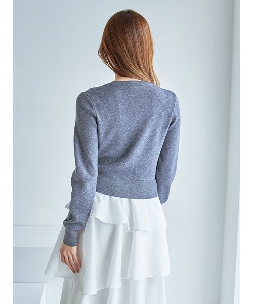 Sustainableニットカーデ×ティアードスカートセット(508669953)｜阪急