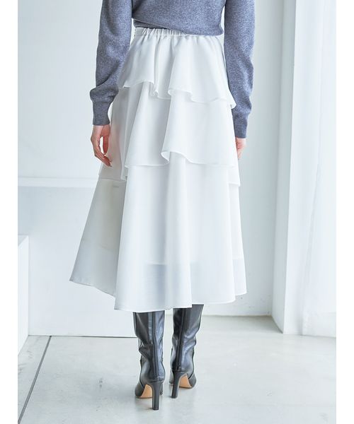 Sustainableニットカーデ×ティアードスカートセット(508669953)｜阪急