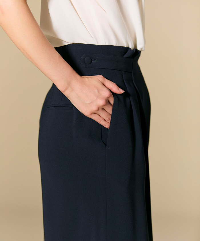 BEIGE CINDY ワイドパンツスーツセットアップ Nude×Black 4 Lsize・セットアップ対応】CINDY / ハイウエストパンツ(508667027