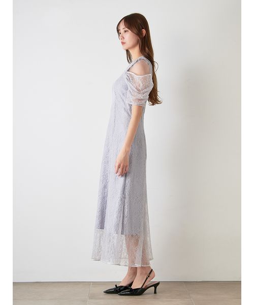 ラメブレードVネックレースドレス(508674182)｜阪急百貨店公式通販