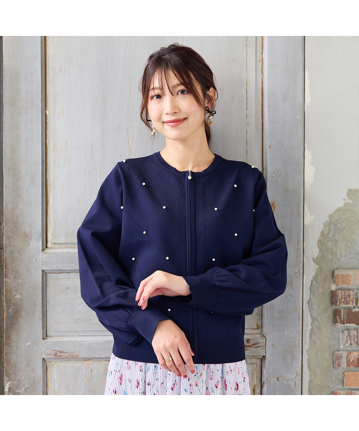 Roseol♡ページ ローズティアラ RoseTiara 【人気商品の新型】アーガイルZIPカーディガ