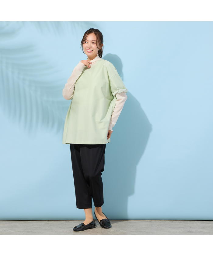 ピサーノ PISANO 【手洗いOK】チュールフロッキー・ボトルネック