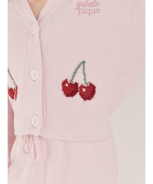 ONLINE限定カラーあり】ベビモコチェリージャガードカーディガン
