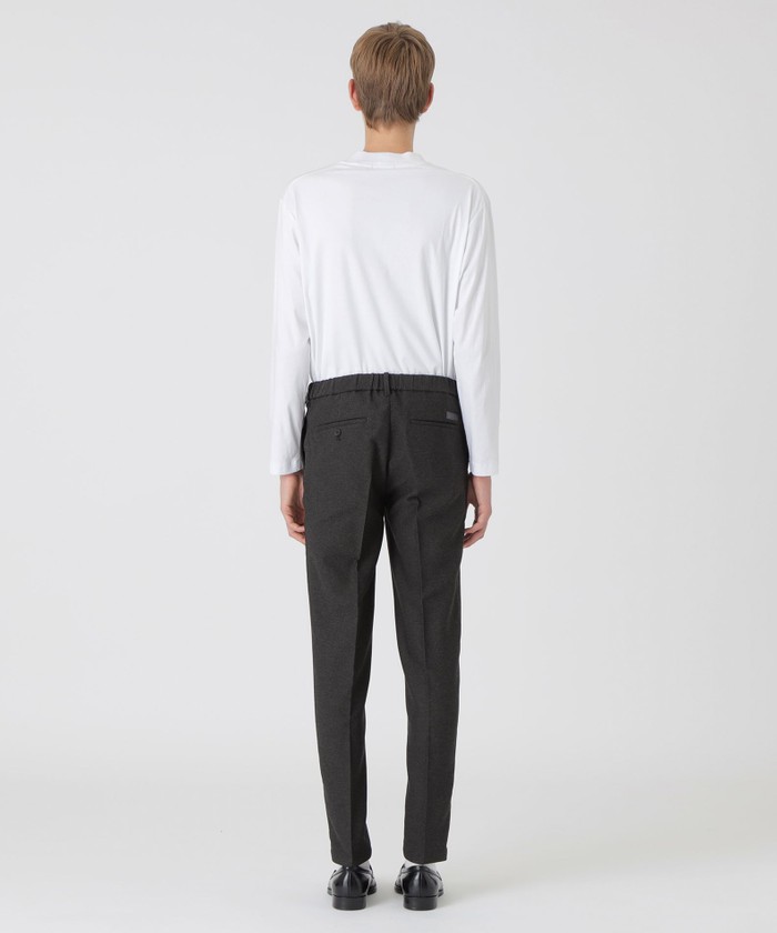 SEA　シー　ダブルフェイスサージ サスペンダーパンツ トラウザーズ　ブラック 一部店舗限定】ダブルフェイスメランジトラウザーズ(508679427