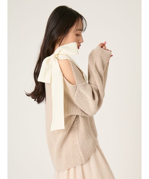 リボンニットプル＆チュールスカートセット(508681689)｜阪急百貨店