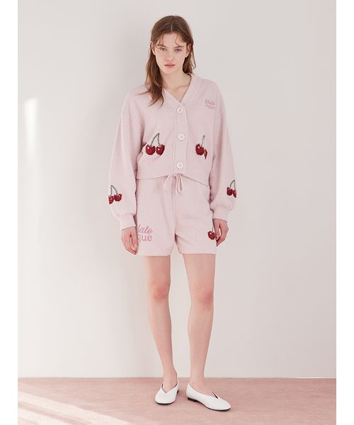 ONLINE限定】べビモコチェリージャガードプルオーバー&ショートパンツ