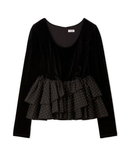 ベロアペプラムフリルトップス(508639191)｜阪急百貨店公式通販サイト