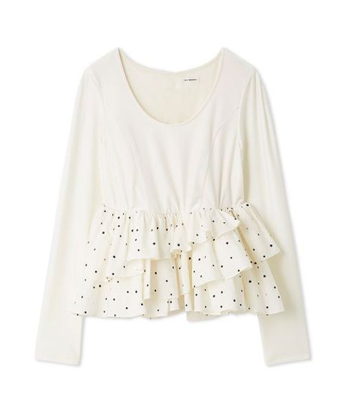 ベロアペプラムフリルトップス(508639191)｜阪急百貨店公式通販サイト