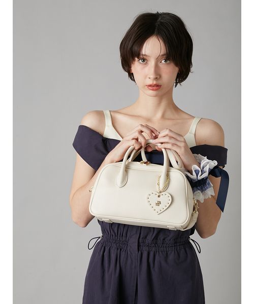 ハートチャーム付きボストンバッグ(508684573)｜阪急百貨店公式通販