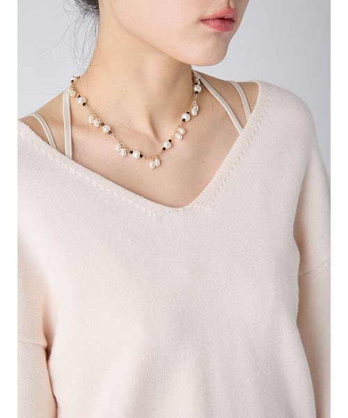 WEB限定カラー】カシミヤブレンドニットセットサテンミニワンピース