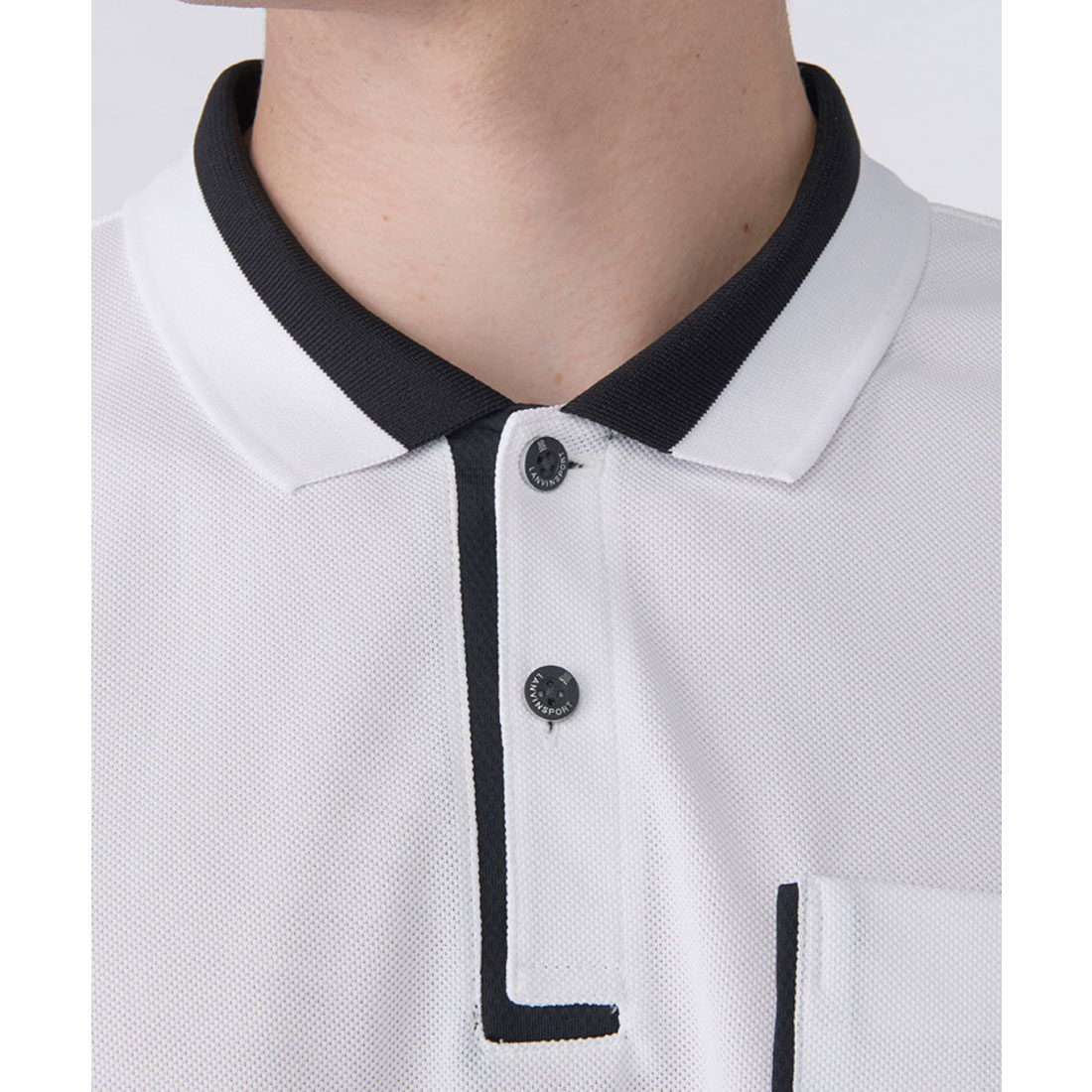 ランバン スポール LANVIN SPORT ポケット刺繍デザイン半袖シャツ【S