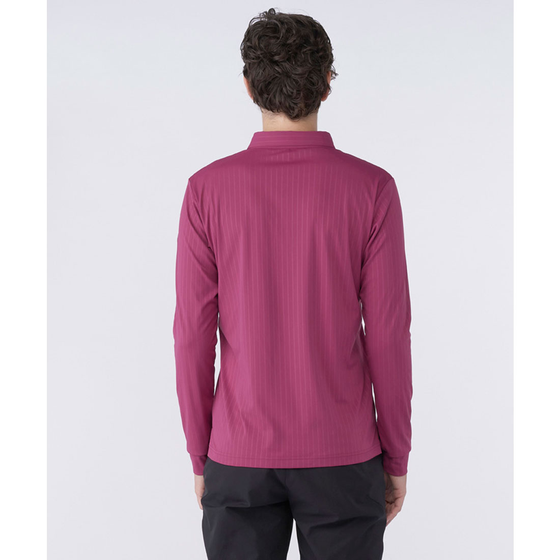 ランバン スポール LANVIN SPORT スムースストライプエンボス長袖シャ