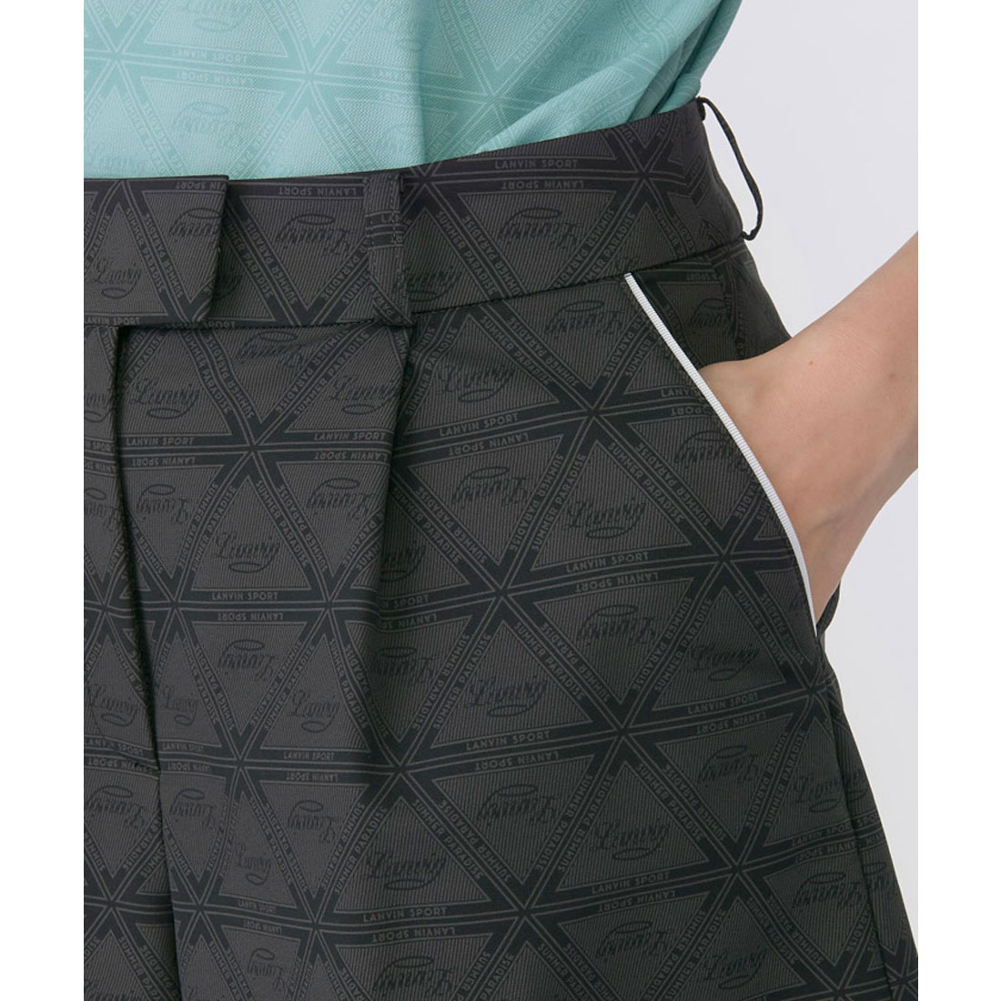 ランバン スポール LANVIN SPORT 総柄プリントキュロット【2WAYス