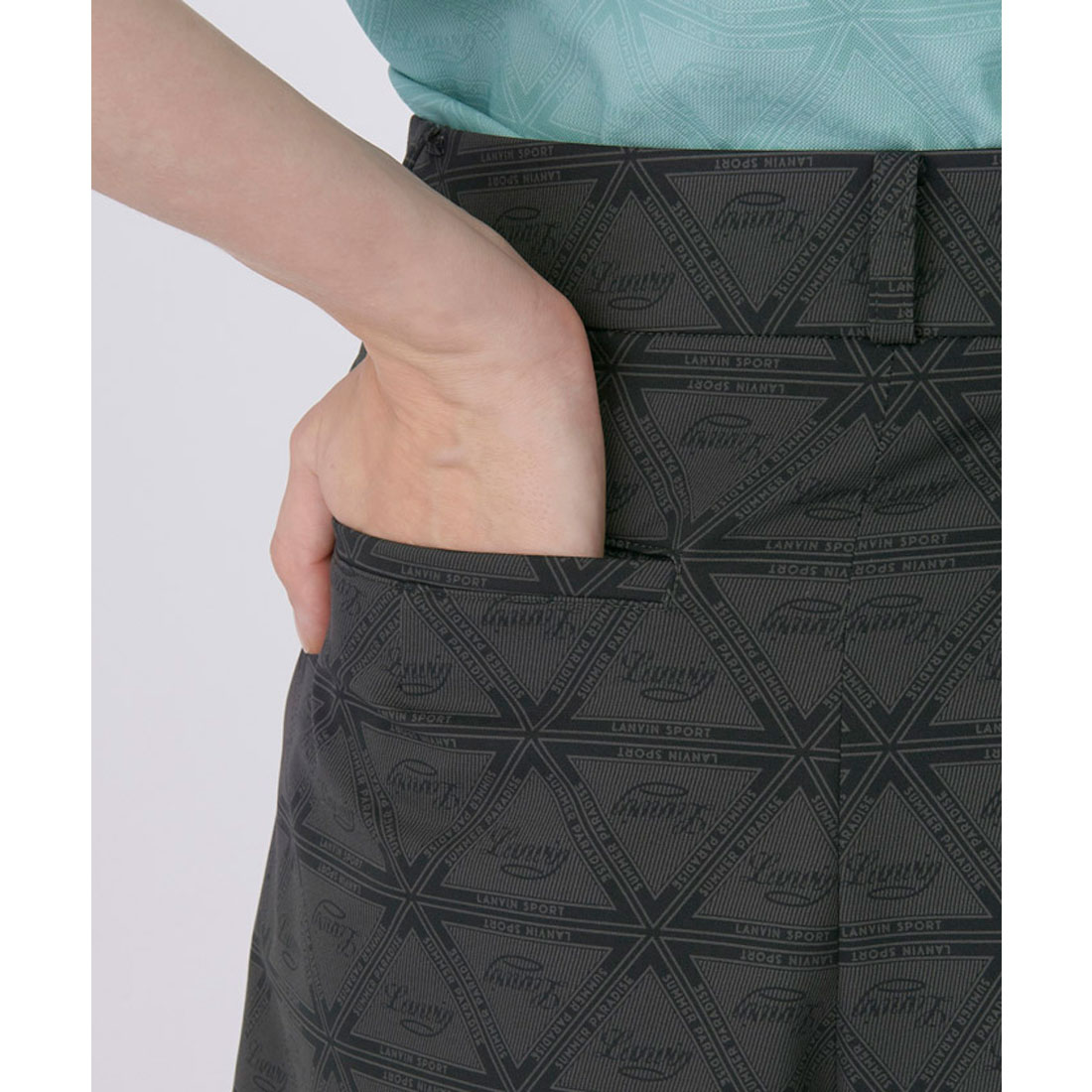 ランバン スポール LANVIN SPORT 総柄プリントキュロット【2WAYス