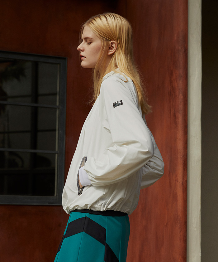 ランバン スポール LANVIN SPORT ギャザーデザインブルゾン【はっ水