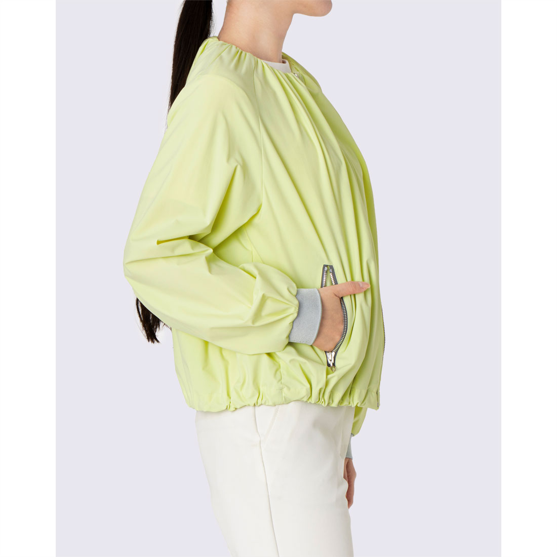 ランバン スポール LANVIN SPORT ギャザーデザインブルゾン【はっ水