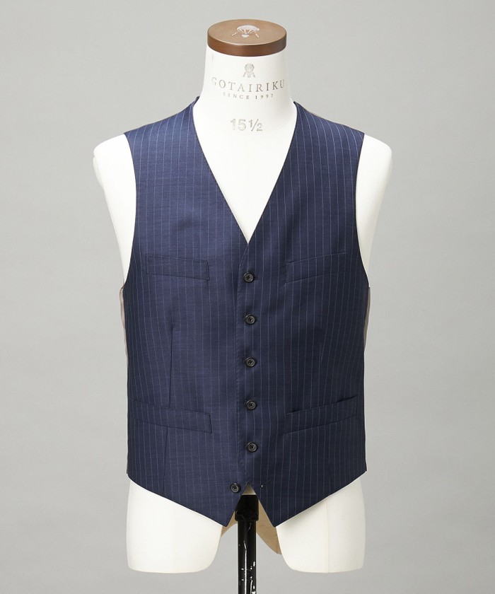 Loro Piana Fabric】365 通年 3ピーススーツ(ネイビースト(508686389