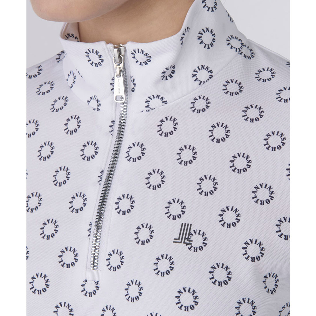 ランバン スポール LANVIN SPORT 総柄プリントハーフジップ長袖シャツ