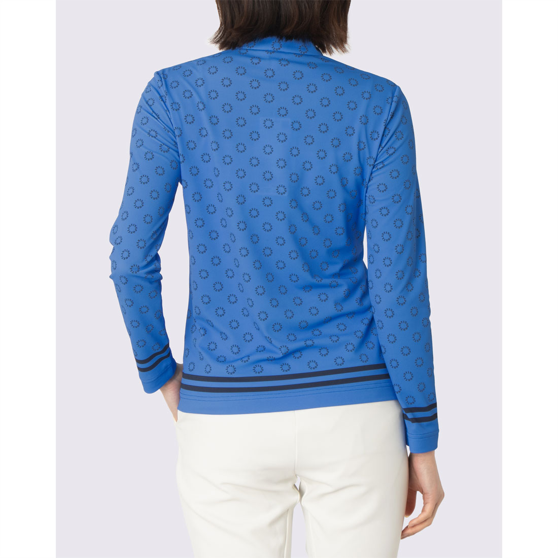 ランバン スポール LANVIN SPORT 総柄プリントハーフジップ長袖シャツ