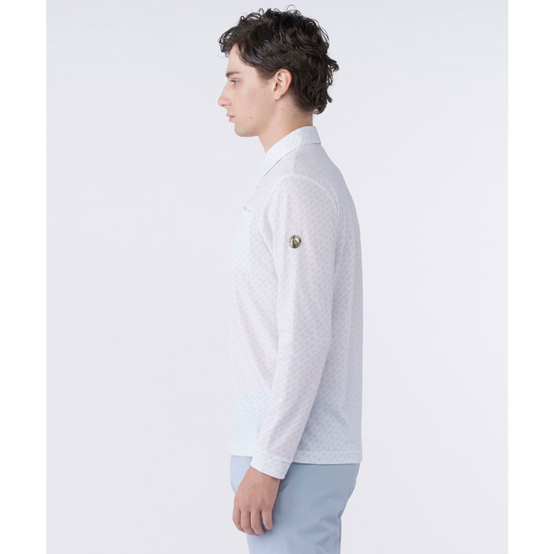 ランバン スポール LANVIN SPORT モノグラムプリント高通気長袖シャツ