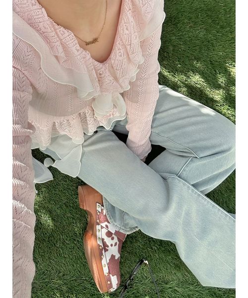 限定カラー】ボリュームフリルニットトップス(508684597)｜阪急百貨店