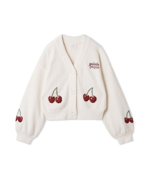 ONLINE限定カラーあり】ベビモコチェリージャガードカーディガン