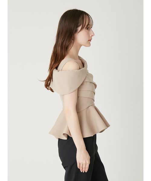 オフショルカラーアシメペプラムトップス(508695866)｜阪急百貨店公式