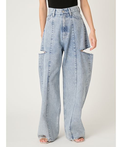 FRAY I.D カットアウトバレルデニムパンツ 00サイズあり】カットアウトバレルデニムパンツ(508697704)｜阪急
