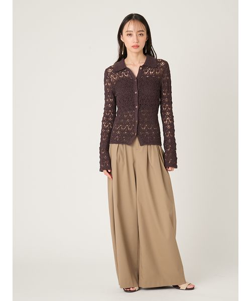 デザインタックワイドバギースラックス／ウォッシャブル(508697705