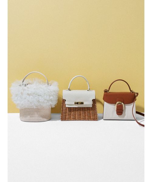BAGMATI】ラタンレザートップハンドルバッグ(508698223)｜阪急百貨店