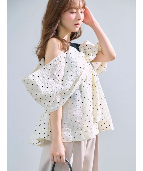 トップス KKCS ニットコンビペプラムトップス(508699290)｜阪急百貨店公式通販サイト