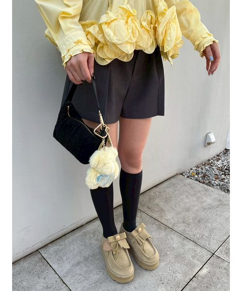 Lily Brown ホイップフリルヘムブラウス 白 ホワイト フリル ブラウス LILY BROWN（リリーブラウン） ブラウス シャツ ホイップフリルヘム