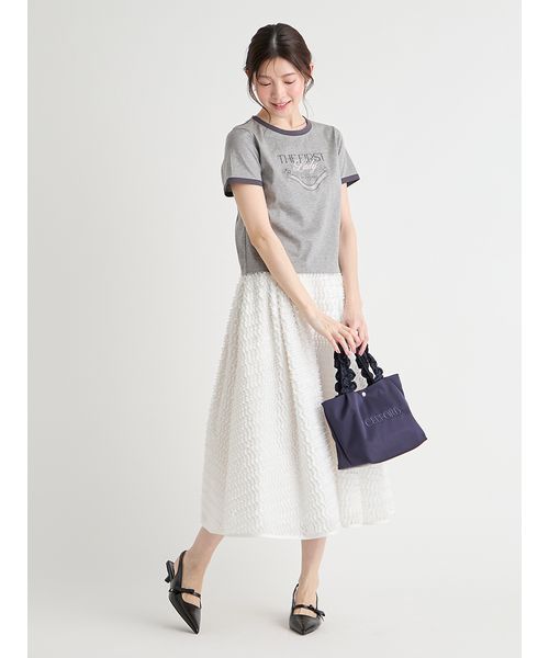 リボンジャガードタックフレアスカート(508707542)｜阪急百貨店公式