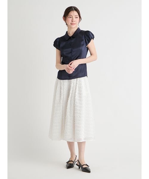 洗える】フロントスカラサテンブラウス(508707518)｜阪急百貨店公式