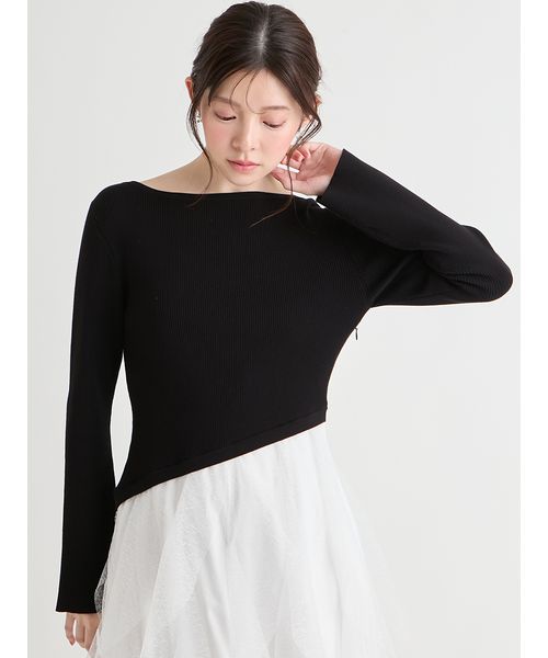 ラッフルスカートドッキングニットワンピ(508712524)｜阪急百貨店公式