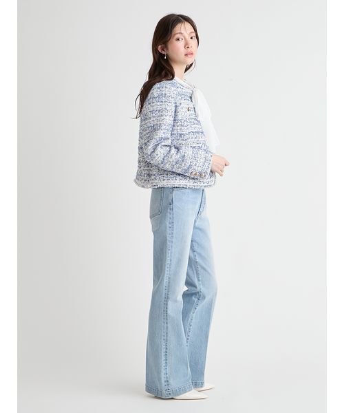 セットアップ対応】フリンジツイードジャケット(508707529)｜阪急