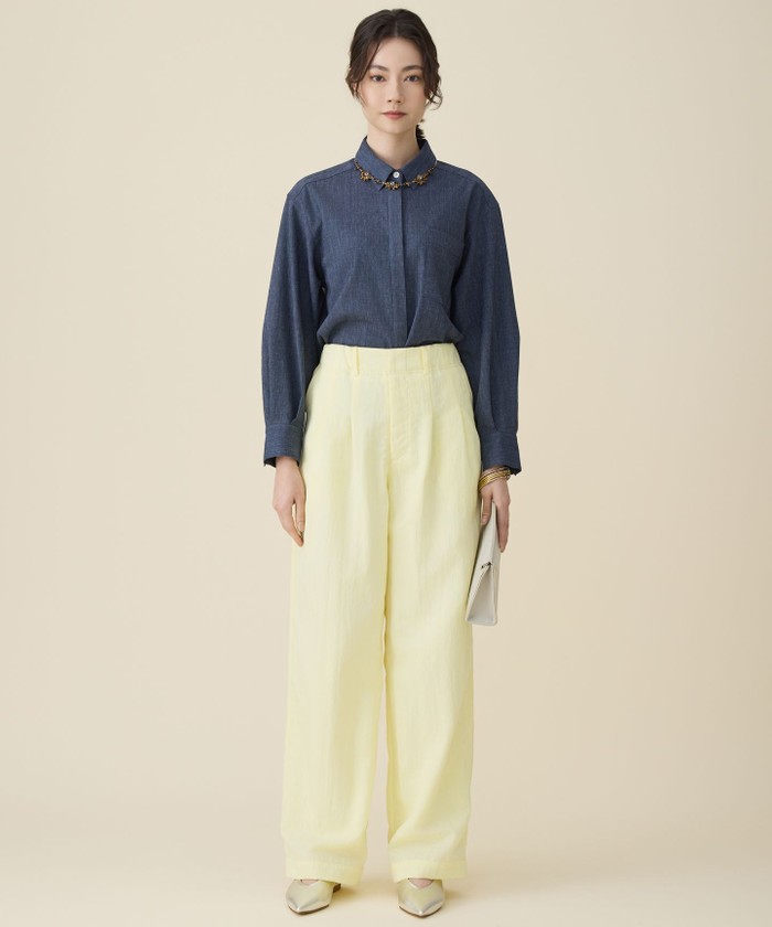 セットアップ対応】ソフトリネンダンガリー シャツ(508719523)｜阪急