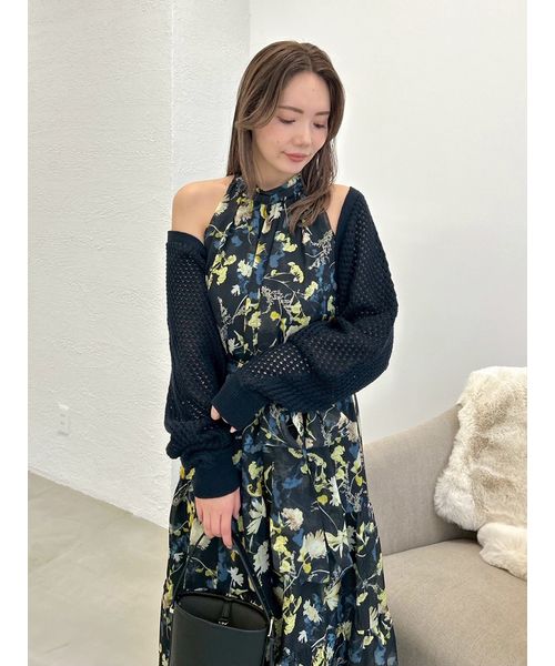 ホルターネックシアープリントワンピース(508719568)｜阪急百貨店公式