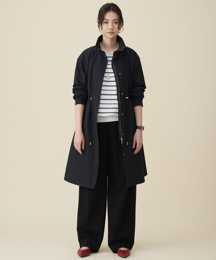 コットンナイロンタッサースタンドカラー コート(508720157)｜阪急